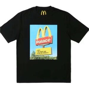 PALACE Black Tee with Graphic Print